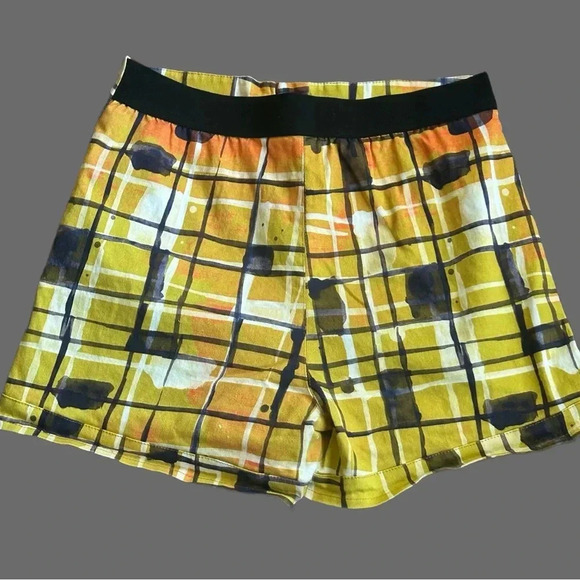 Designer Shorts Colorblock Beachwear Yellow Black Orange M - Picture 2 of 7